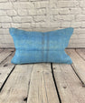 16 x 24 Hemp Pillow Turkish Cushion Natural Blue Pillow Cushion Cover #6223