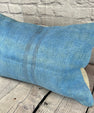 16 x 24 Hemp Pillow Turkish Cushion Natural Blue Pillow Cushion Cover #6223