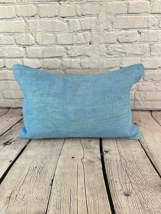 16 x 24 Hemp Pillow Turkish Cushion Natural Blue Pillow Cushion Cover #6227