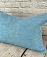 16 x 24 Hemp Pillow Turkish Cushion Natural Blue Pillow Cushion Cover #6227