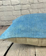 16 x 24 Hemp Pillow Turkish Cushion Natural Blue Pillow Cushion Cover #6226
