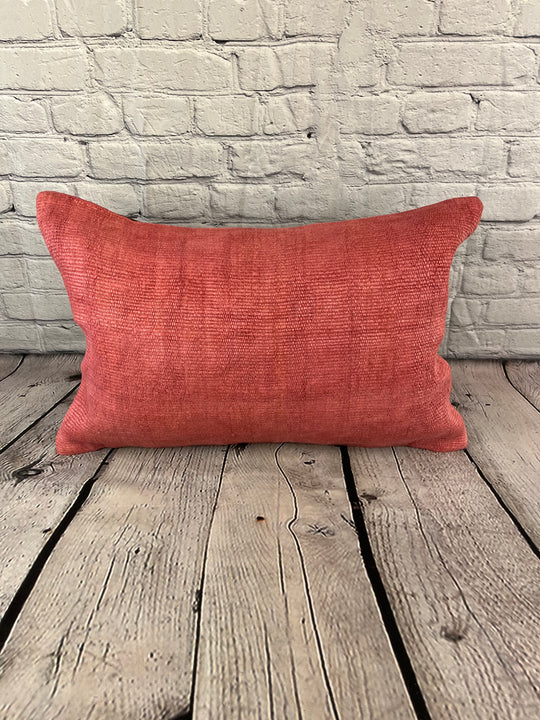 16 x 24 Hemp Pillow Turkish Cushion Natural Red Pillow Cushion Cover #6019