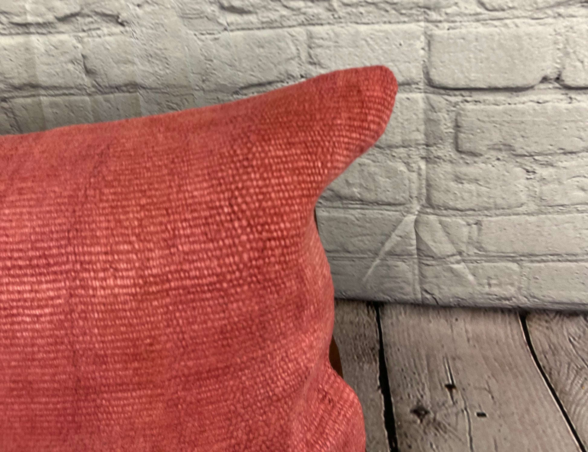 16 x 24 Hemp Pillow Turkish Cushion Natural Red Pillow Cushion Cover #6019