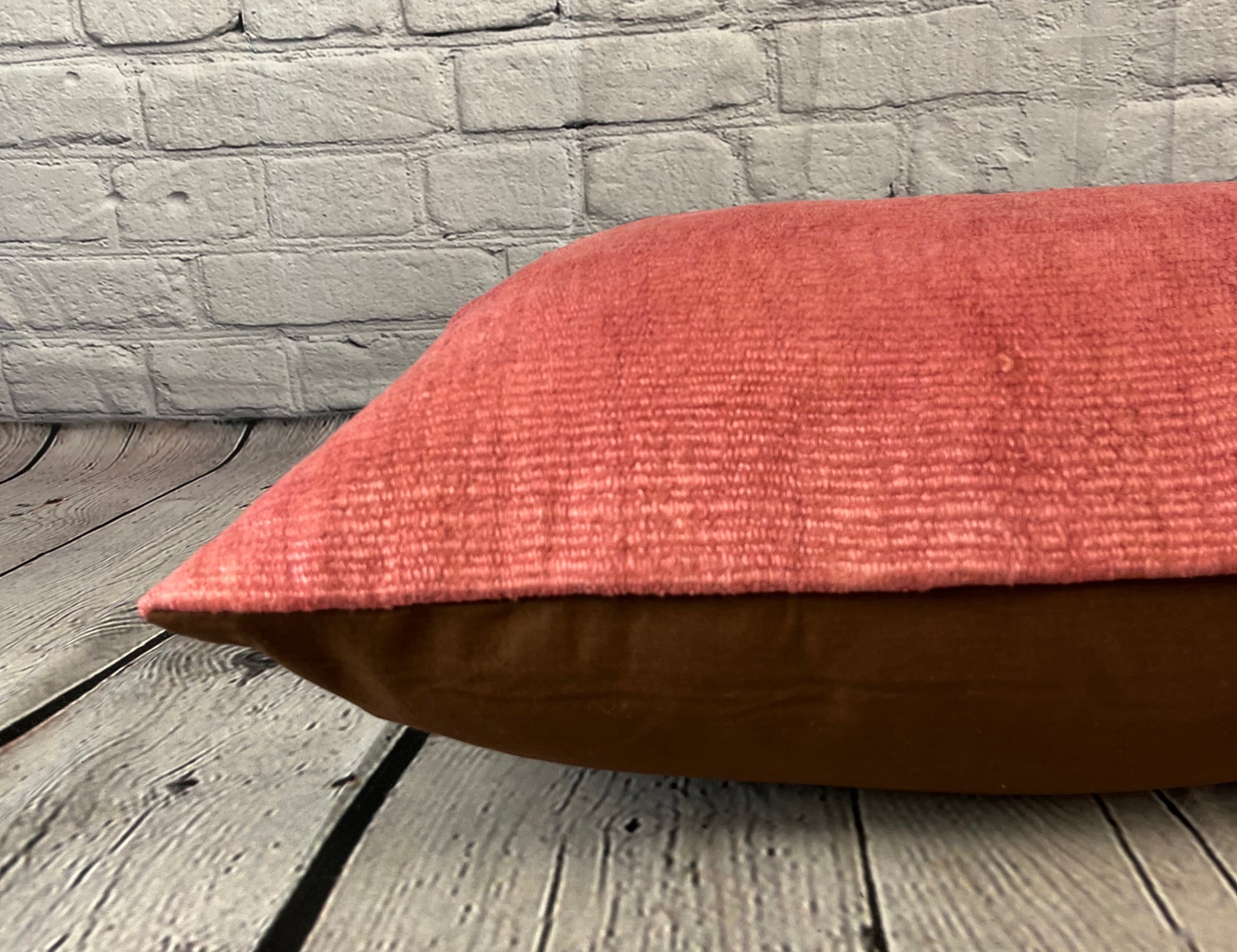 16 x 24 Hemp Pillow Turkish Cushion Natural Red Pillow Cushion Cover #6019