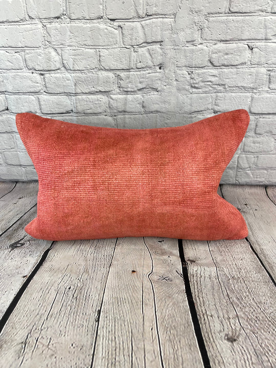 16 x 24 Hemp Pillow Turkish Cushion Natural Red Pillow Cushion Cover #6012