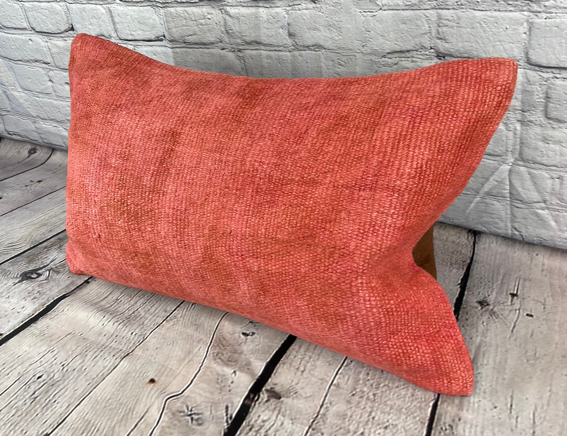 16 x 24 Hemp Pillow Turkish Cushion Natural Red Pillow Cushion Cover #6013