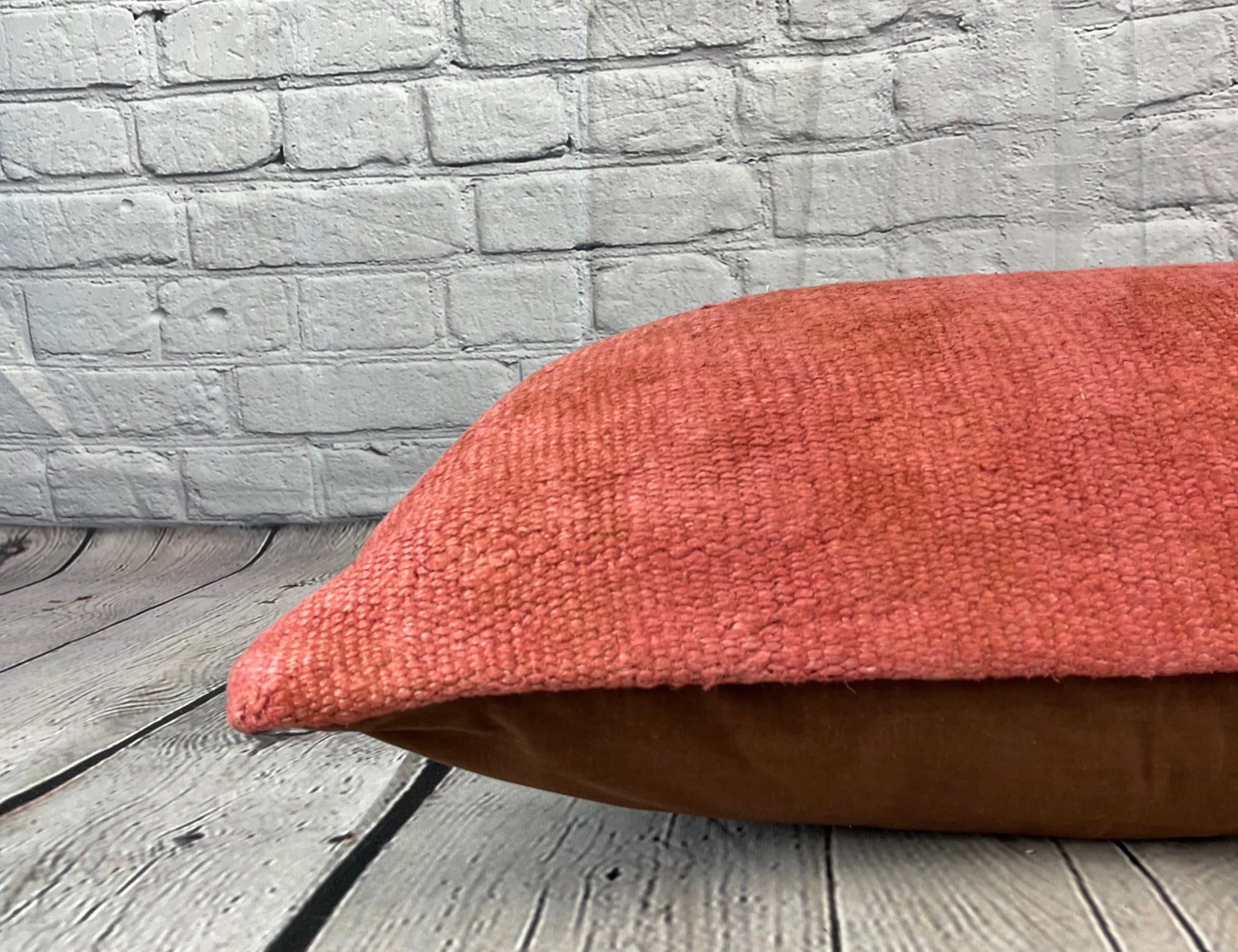 16 x 24 Hemp Pillow Turkish Cushion Natural Red Pillow Cushion Cover #6013