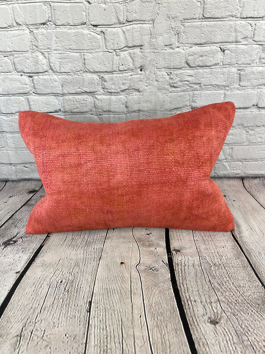16 x 24 Hemp Pillow Turkish Cushion Natural Red Pillow Cushion Cover #6009