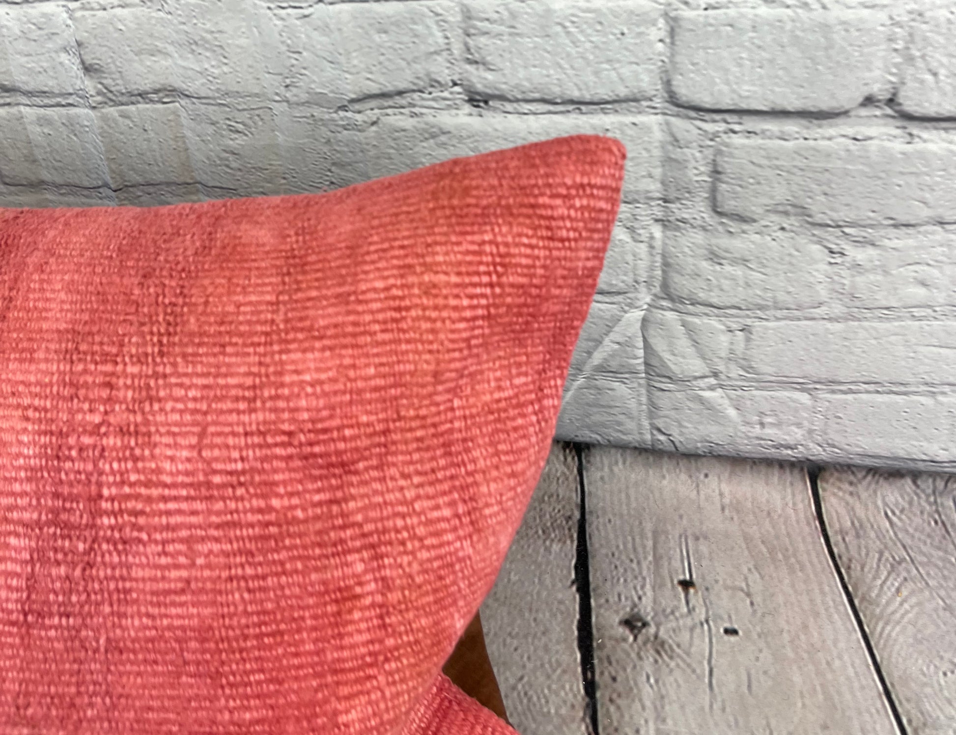 16 x 24 Hemp Pillow Turkish Cushion Natural Red Pillow Cushion Cover #6003