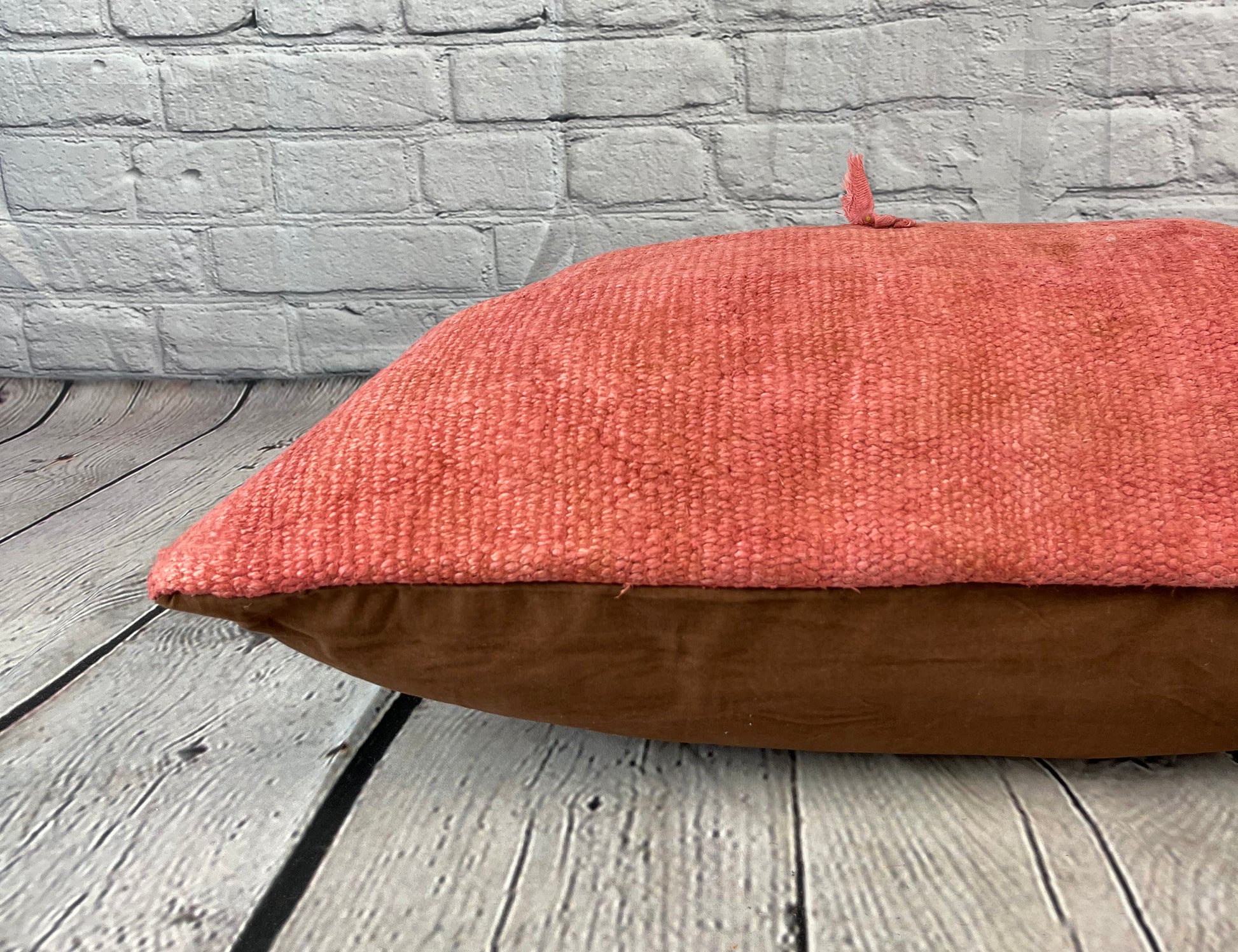 16 x 24 Hemp Pillow Turkish Cushion Natural Red Pillow Cushion Cover #6001