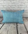 16 x 24 Hemp Pillow Turkish Cushion Natural Blue Pillow Cushion Cover #6221