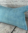 16 x 24 Hemp Pillow Turkish Cushion Natural Blue Pillow Cushion Cover #6221