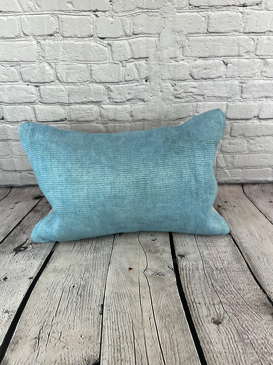 16 x 24 Hemp Pillow Turkish Cushion Natural Blue Pillow Cushion Cover #6214