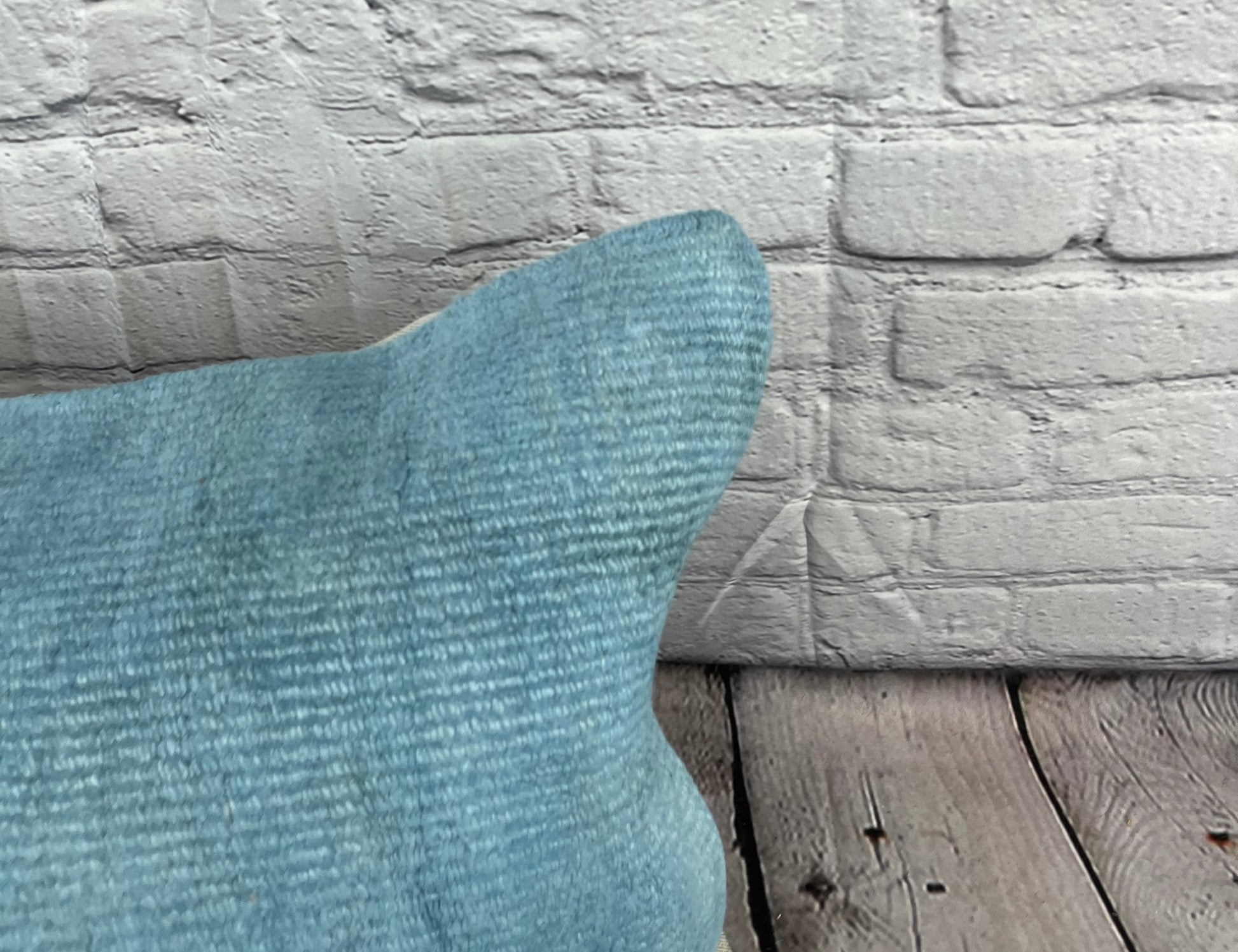 16 x 24 Hemp Pillow Turkish Cushion Natural Blue Pillow Cushion Cover #6214
