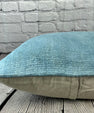 16 x 24 Hemp Pillow Turkish Cushion Natural Blue Pillow Cushion Cover #6214