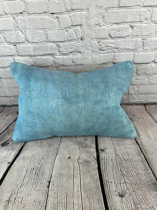 16 x 24 Hemp Pillow Turkish Cushion Natural Blue Pillow Cushion Cover #6220