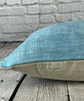 16 x 24 Hemp Pillow Turkish Cushion Natural Blue Pillow Cushion Cover #6215