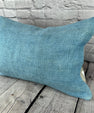 16 x 24 Hemp Pillow Turkish Cushion Natural Blue Pillow Cushion Cover #6212