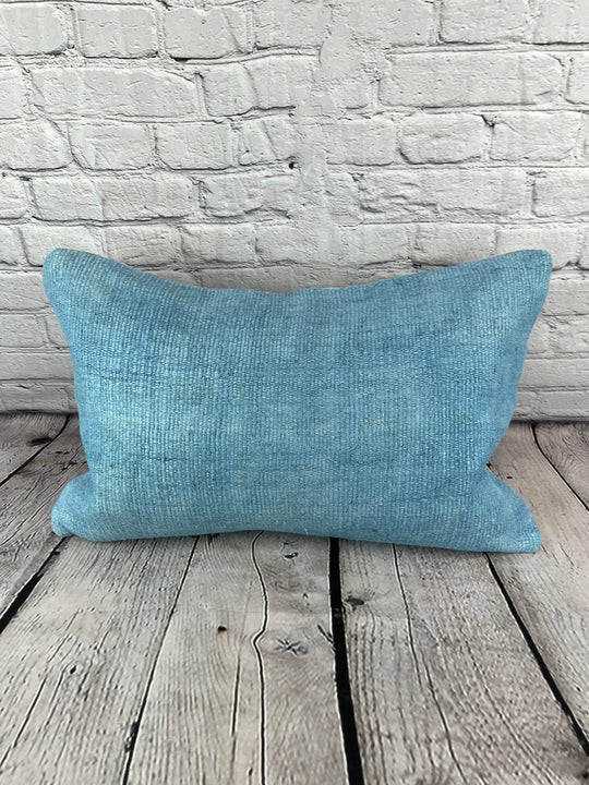 16 x 24 Hemp Pillow Turkish Cushion Natural Blue Pillow Cushion Cover #6210