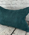 16 x 24 Hemp Pillow Turkish Cushion Natural Grayish Blue Pillow Cushion Cover #6391