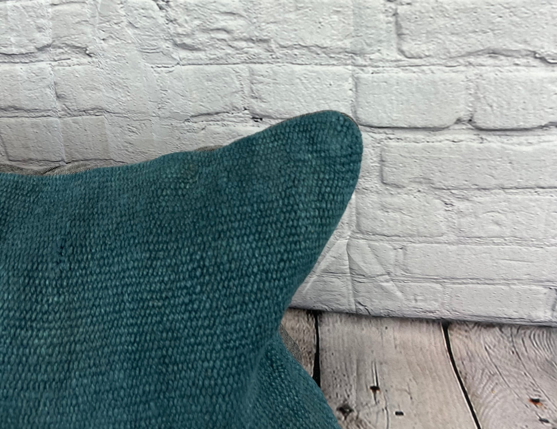 16 x 24 Hemp Pillow Turkish Cushion Natural Grayish Blue Pillow Cushion Cover #6391