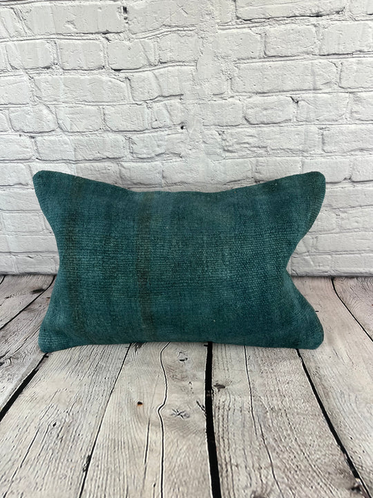 16 x 24 Hemp Pillow Turkish Cushion Natural Grayish Blue Pillow Cushion Cover #6395