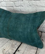 16 x 24 Hemp Pillow Turkish Cushion Natural Grayish Blue Pillow Cushion Cover #6395