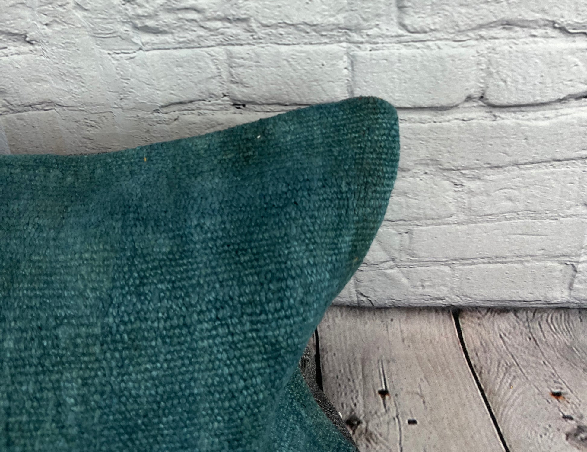 16 x 24 Hemp Pillow Turkish Cushion Natural Grayish Blue Pillow Cushion Cover #6395