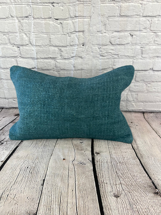 16 x 24 Hemp Pillow Turkish Cushion Natural Grayish Blue Pillow Cushion Cover #6397