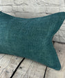 16 x 24 Hemp Pillow Turkish Cushion Natural Grayish Blue Pillow Cushion Cover #6403