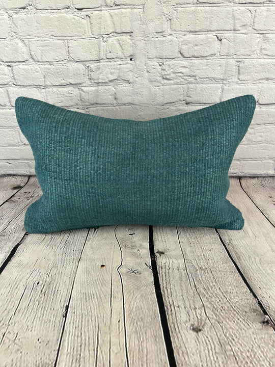 16 x 24 Hemp Pillow Turkish Cushion Natural Grayish Blue Pillow Cushion Cover #6405