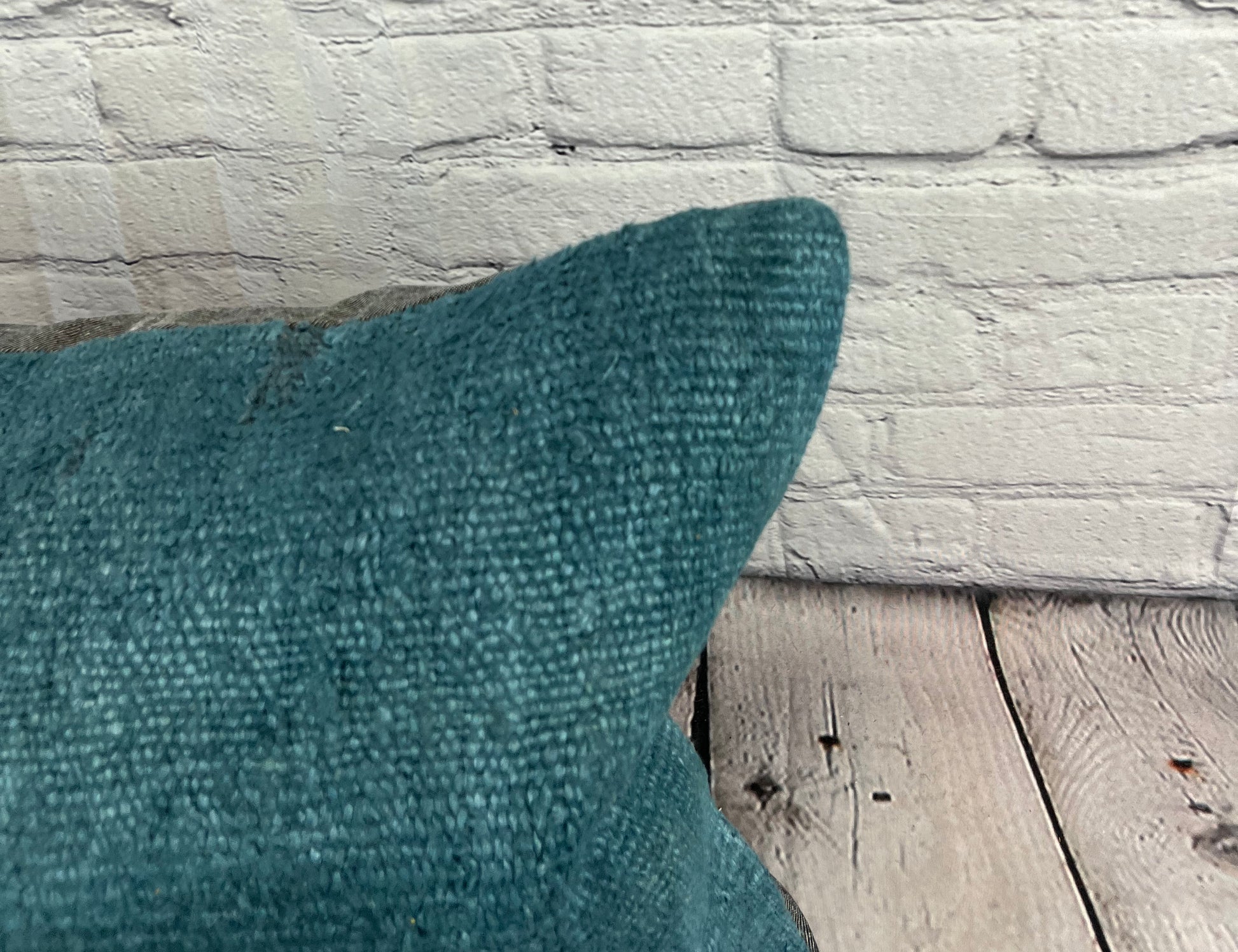 16 x 24 Hemp Pillow Turkish Cushion Natural Grayish Blue Pillow Cushion Cover #6407