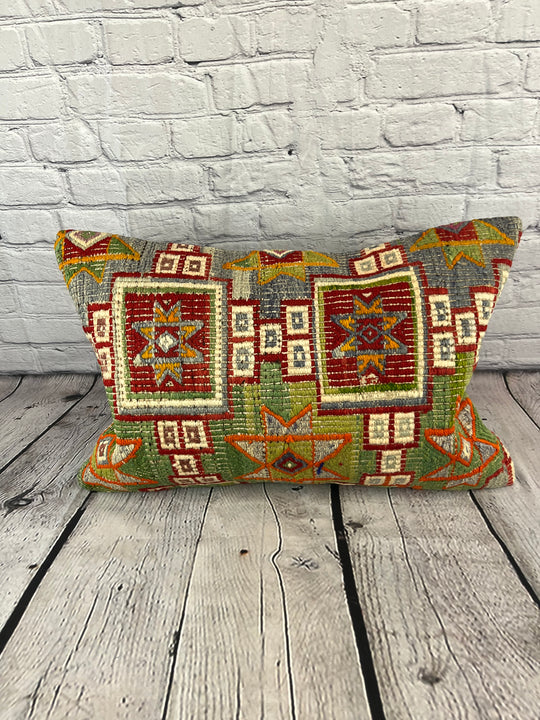 16 x 24 Kilim Pillow Aegean Essence Turkish Pillow Cushion Cover #6923