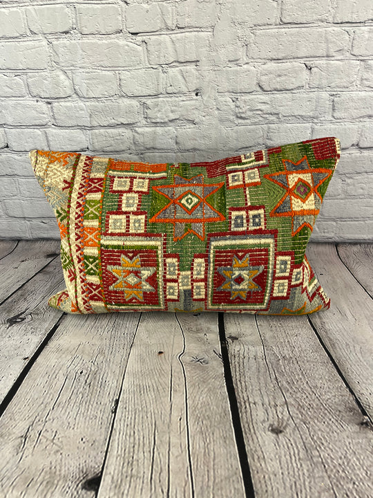16 x 24 Kilim Pillow Istanbul Whispers Turkish Pillow Cushion Cover #6857