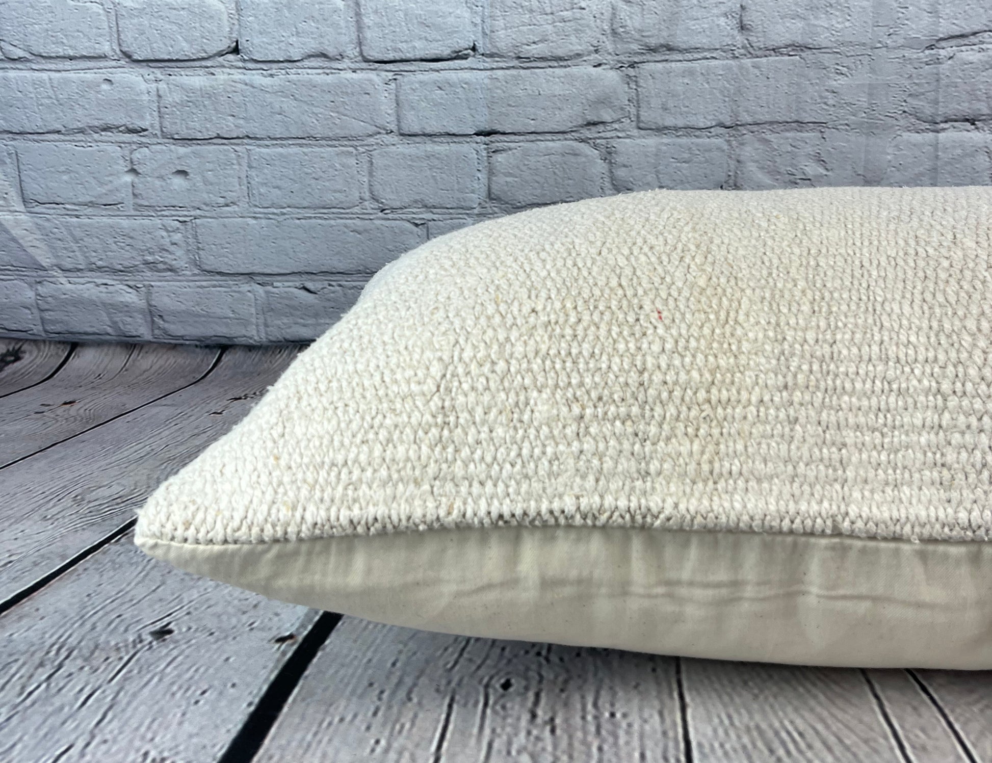 16 x 24 Hemp Pillow Turkish Cushion Natural White Pillow Cushion Cover #7743