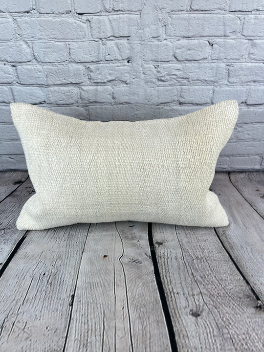 16 x 24 Hemp Pillow Turkish Cushion Natural White Pillow Cushion Cover #7742
