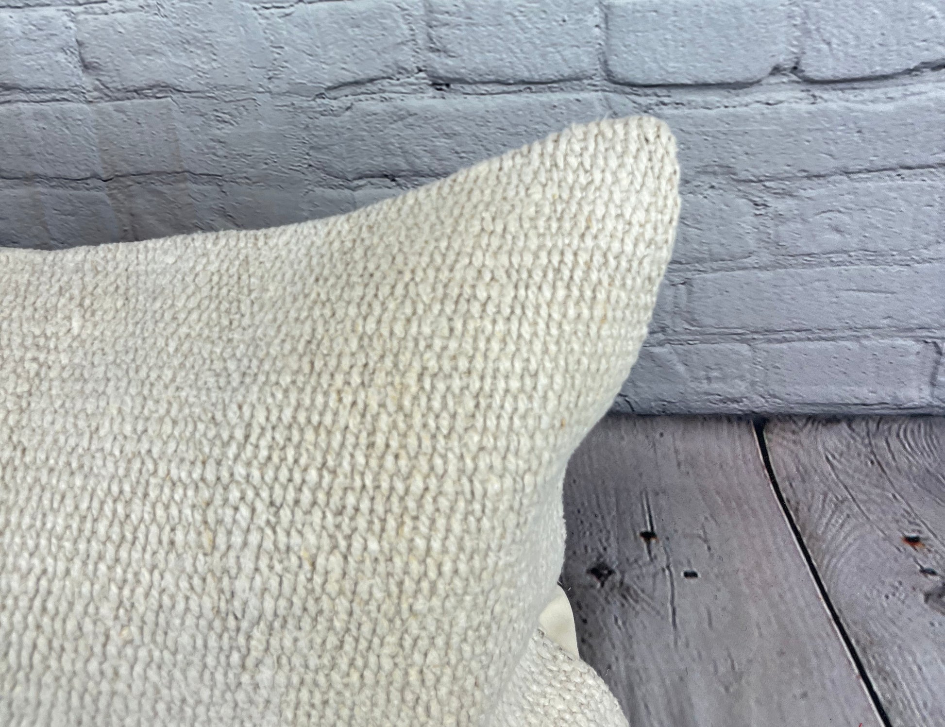16 x 24 Hemp Pillow Turkish Cushion Natural White Pillow Cushion Cover #7742