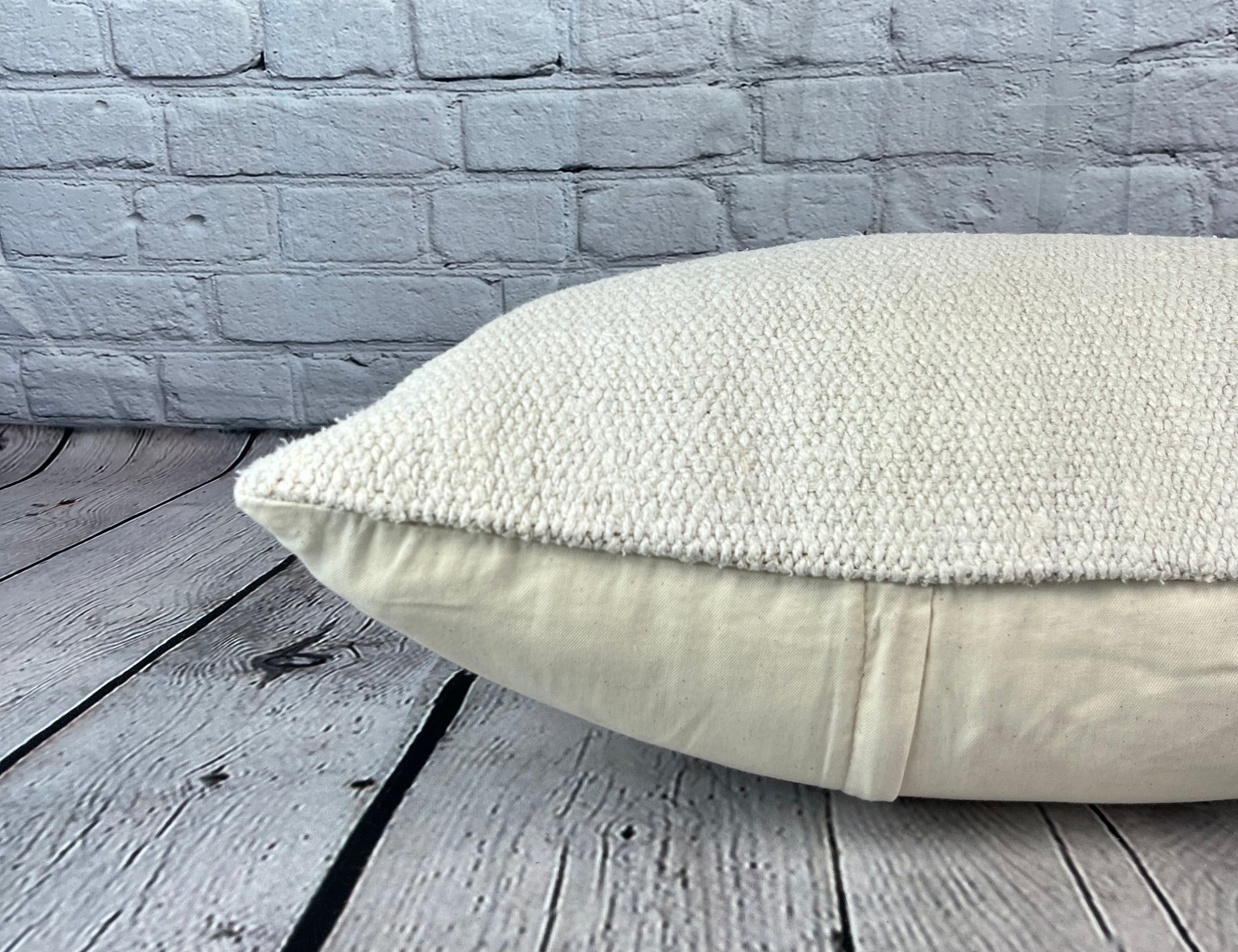 16 x 24 Hemp Pillow Turkish Cushion Natural White Pillow Cushion Cover #7742