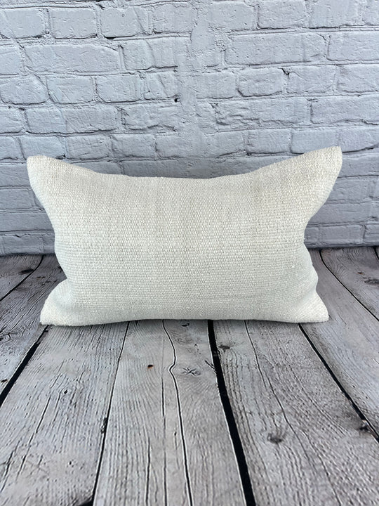 16 x 24 Hemp Pillow Turkish Cushion Natural White Pillow Cushion Cover #7741