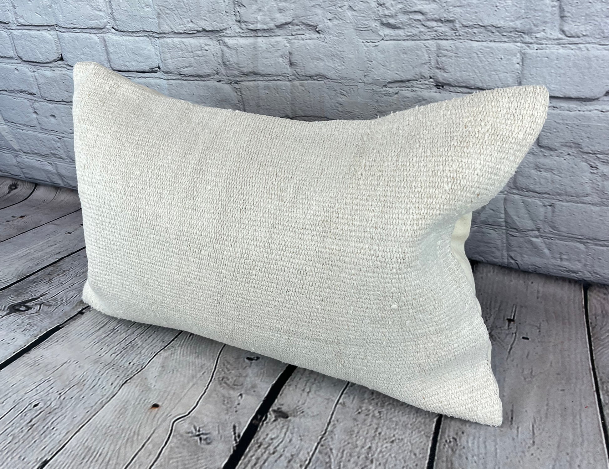 16 x 24 Hemp Pillow Turkish Cushion Natural White Pillow Cushion Cover #7741