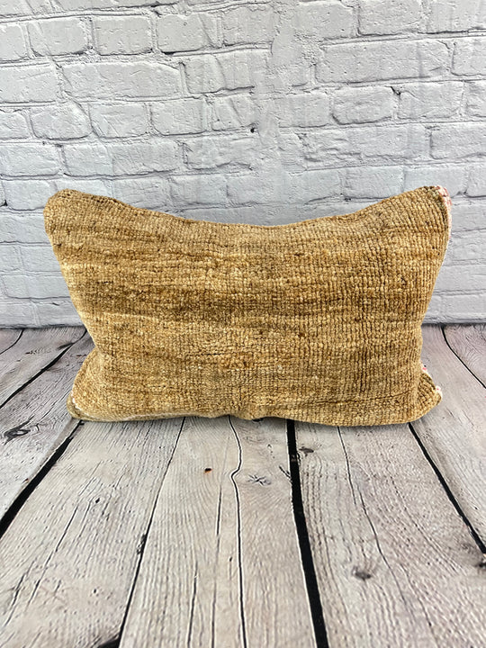 16 x 24 Rug Pillow Golden Haven Turkish Pillow Cushion Cover #7441