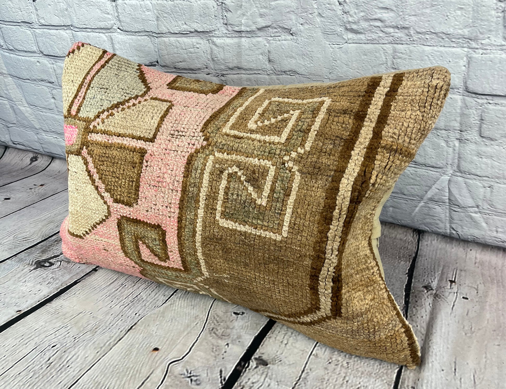 16 x 24 Rug Pillow Aegean Bliss Turkish Pillow Cushion Cover #7683