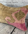 16 x 24 Rug Pillow Sapphire Hush Turkish Pillow Cushion Cover #7430
