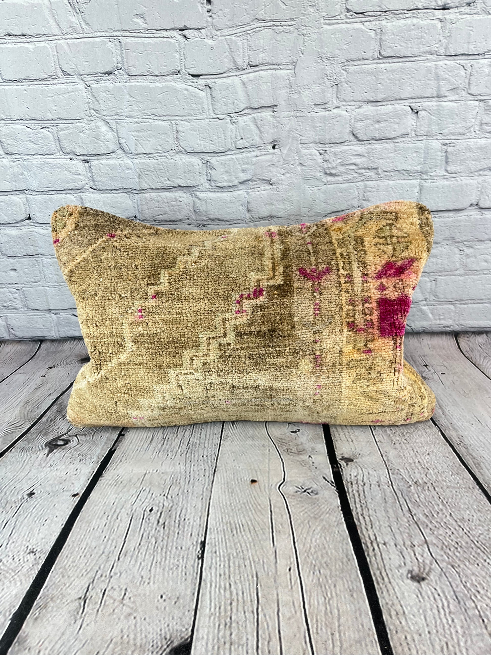 16 x 24 Rug Pillow Ottoman Opal Turkish Pillow Cushion Cover #7710