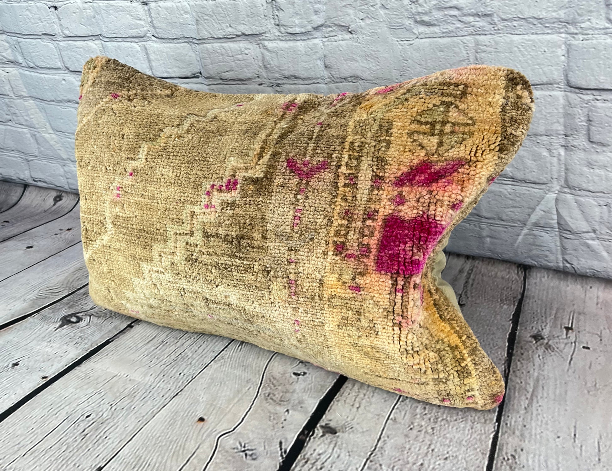 16 x 24 Rug Pillow Ottoman Opal Turkish Pillow Cushion Cover #7710
