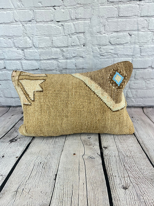 16 x 24 Rug Pillow Sapphire Solace Turkish Pillow Cushion Cover #7708