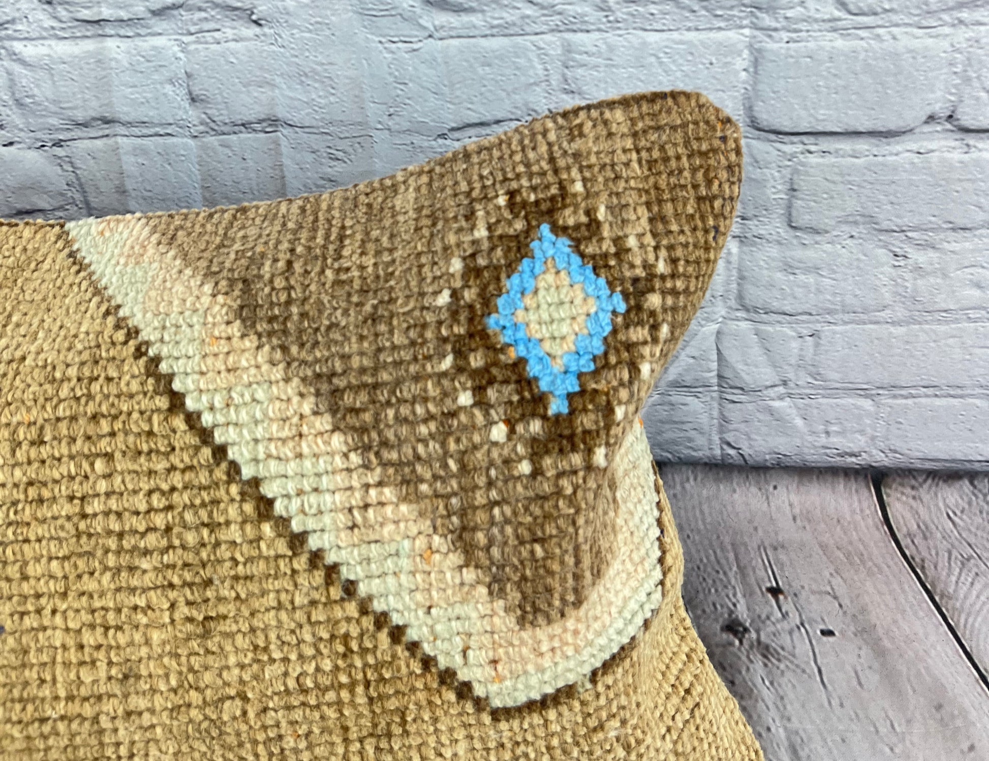 16 x 24 Rug Pillow Sapphire Solace Turkish Pillow Cushion Cover #7708