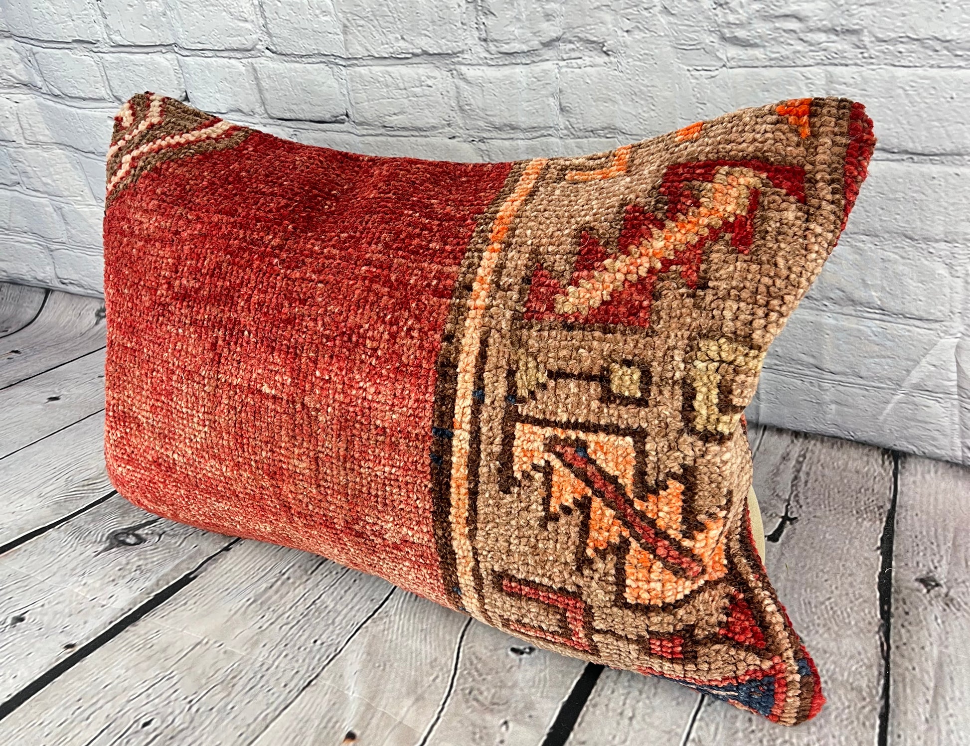 16 x 24 Rug Pillow Aegean Harmony Turkish Pillow Cushion Cover #7704