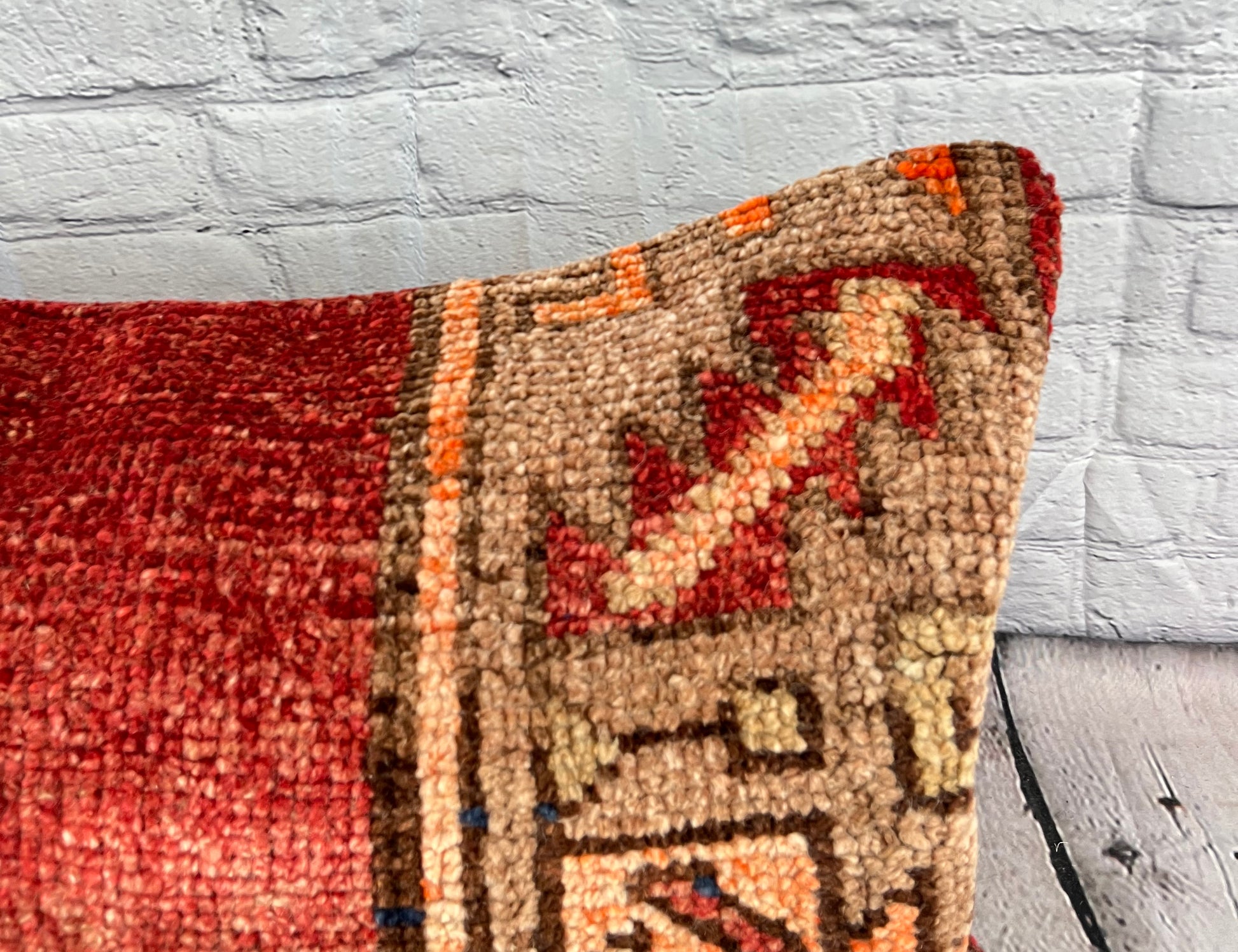 16 x 24 Rug Pillow Aegean Harmony Turkish Pillow Cushion Cover #7704