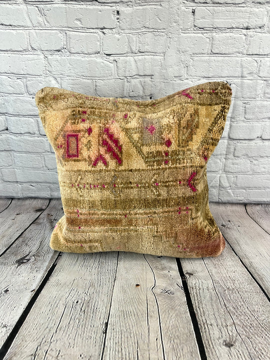 20 x 20 Rug Pillow Grand Melody Turkish Pillow Cushion Cover #7663